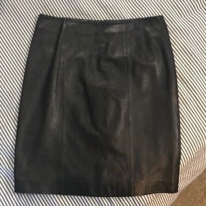 100% leather pencil skirt